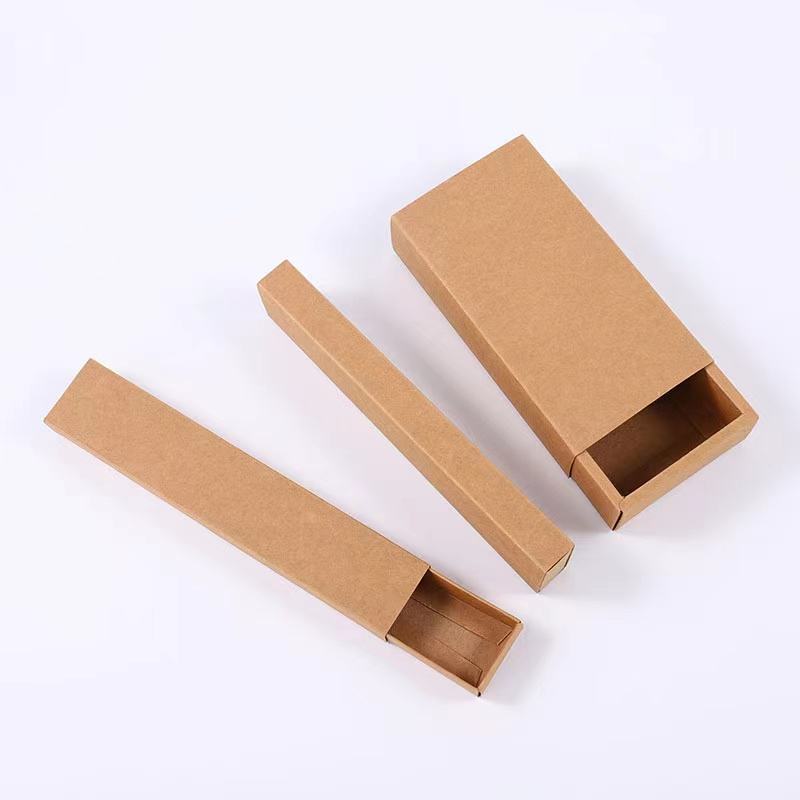 Folding Brown Kraft Drawer Box with Sleeve