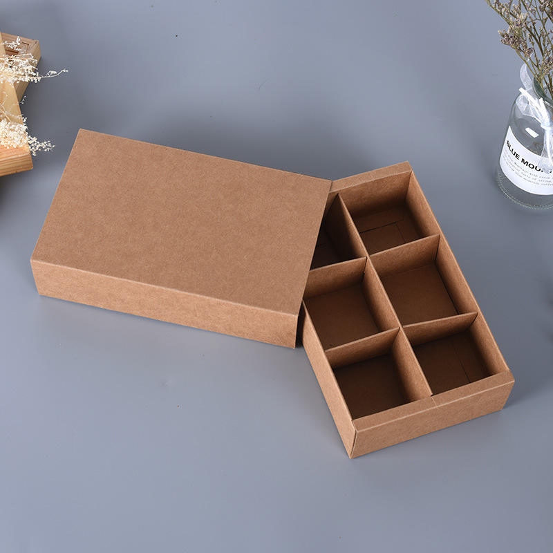 Folding Brown Kraft Drawer Box with Sleeve