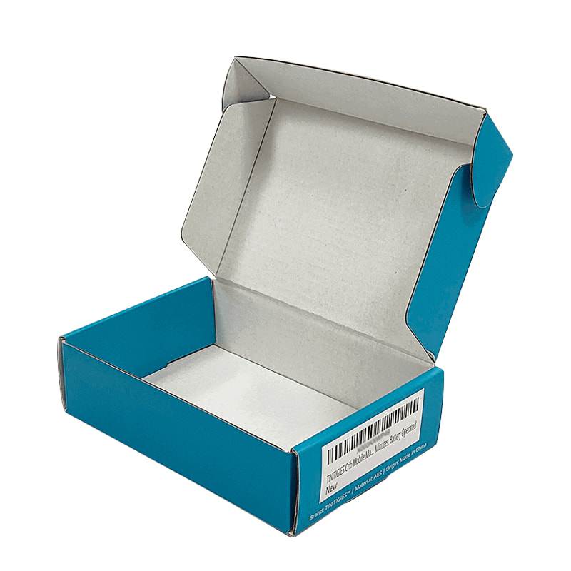 blue mailer box