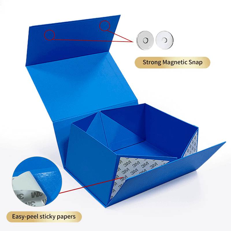 Blue Folding Box with Magnetic Closure