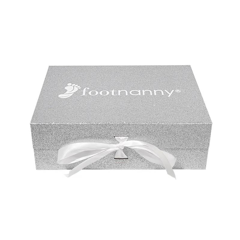 Silver Collapsible Magnetic Gift Boxes