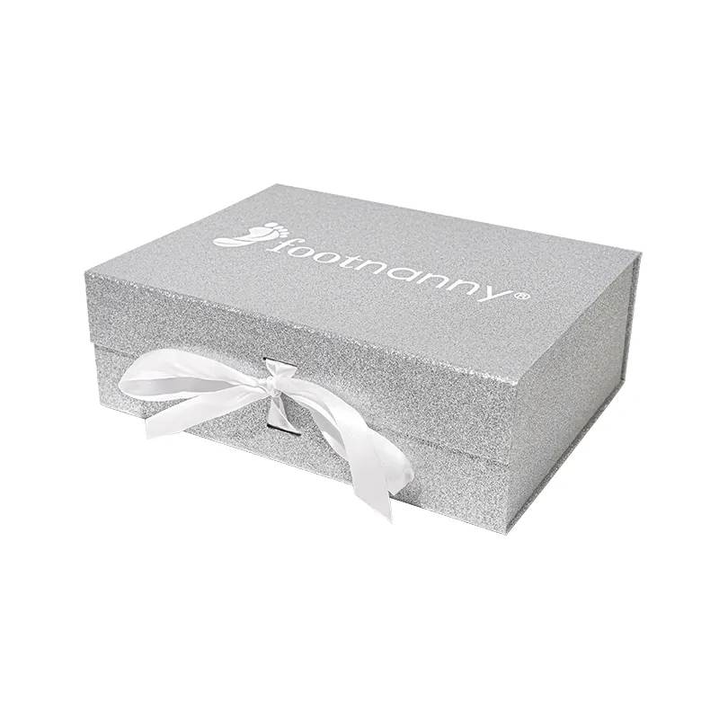 Silver Collapsible Magnetic Gift Boxes